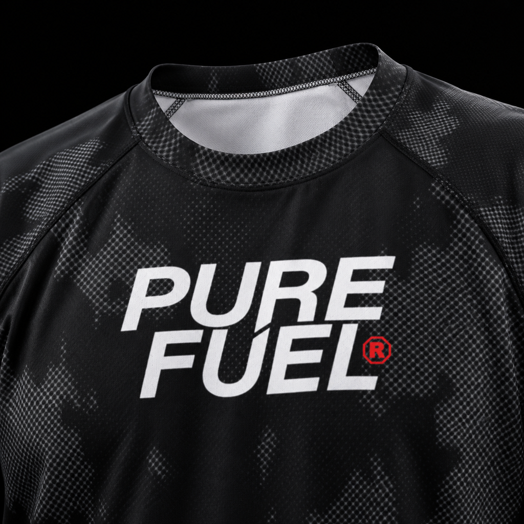 PURE FUEL CORE  BLACK LONG SLEEVE RASH GUARD