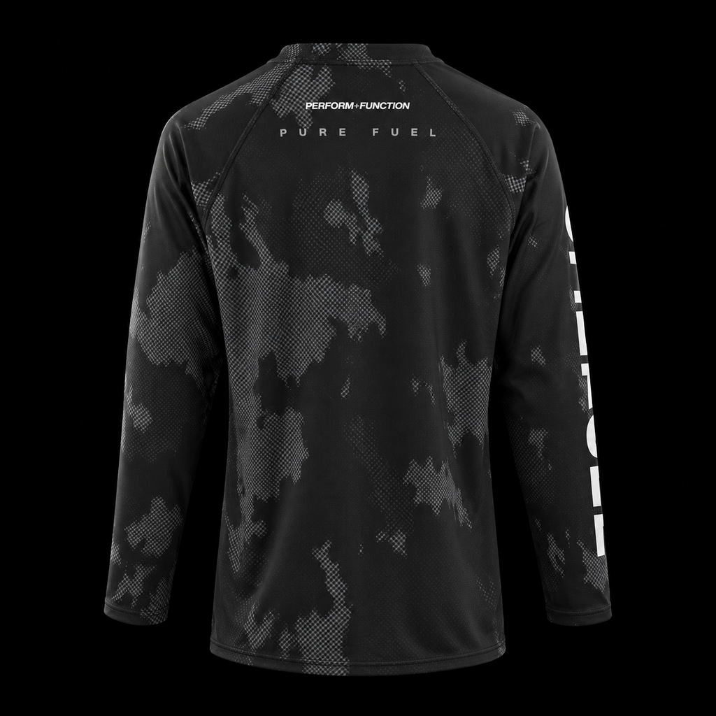 PURE FUEL CORE  BLACK LONG SLEEVE RASH GUARD