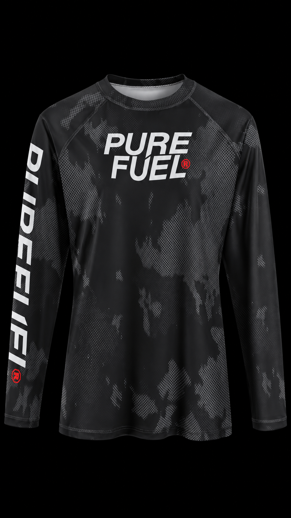 PURE FUEL CORE  BLACK LONG SLEEVE RASH GUARD