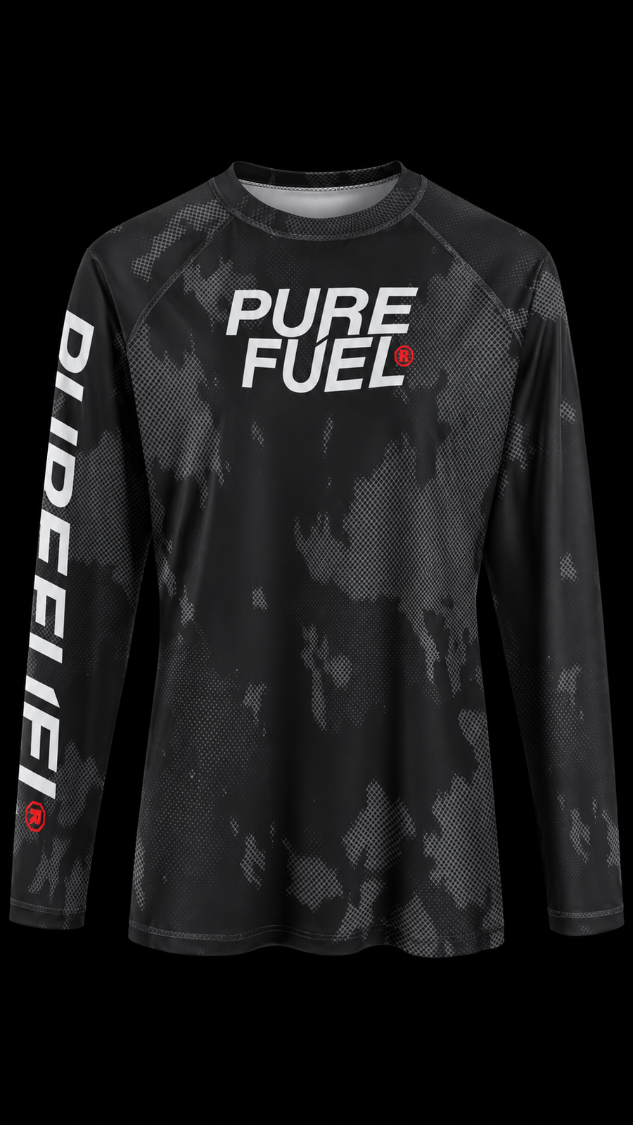 PURE FUEL CORE  BLACK LONG SLEEVE RASH GUARD