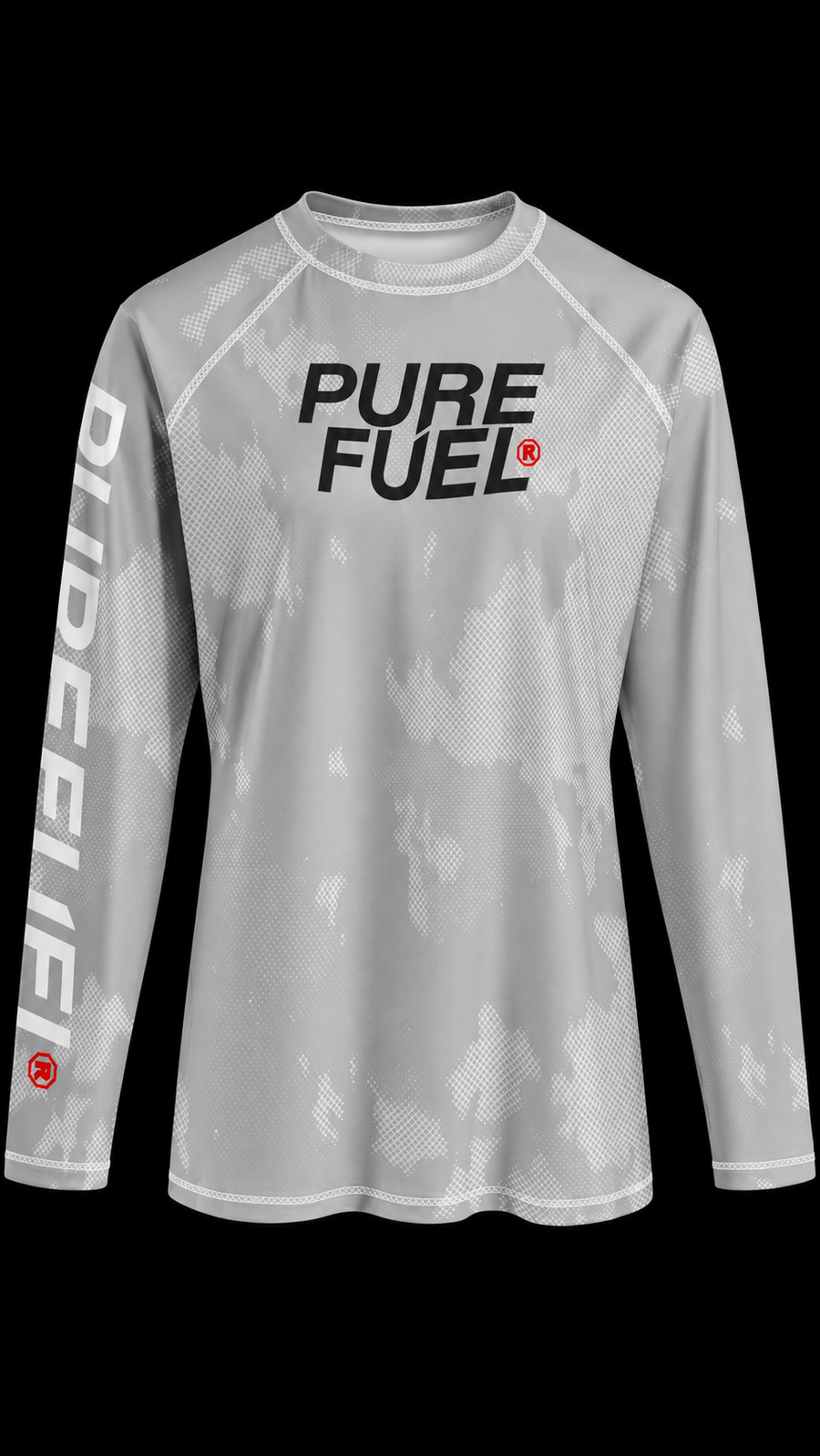 PURE FUEL CORE WHITE LONG SLEEVE RASH GUARD
